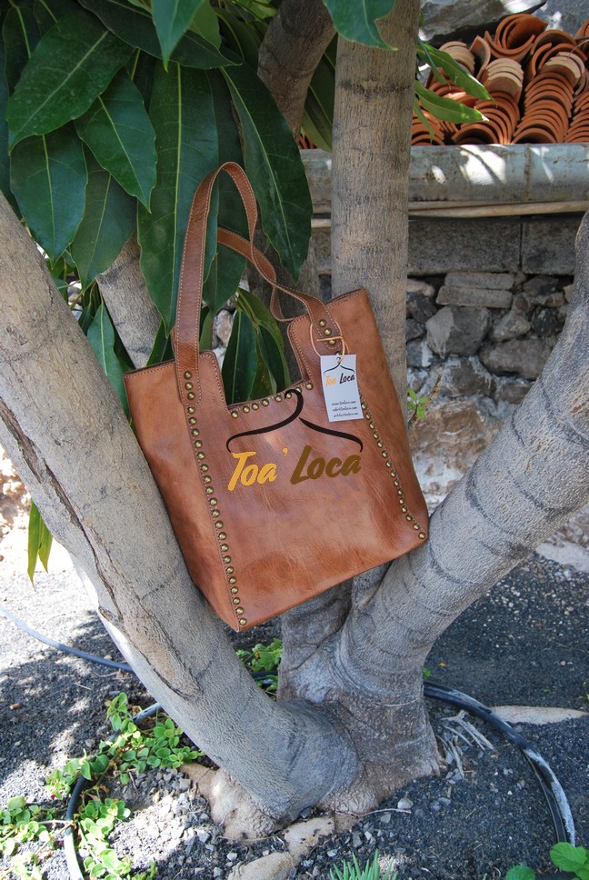 Bolso shopper cuero camel – Toaloca Tu tienda de moda online en Canarias